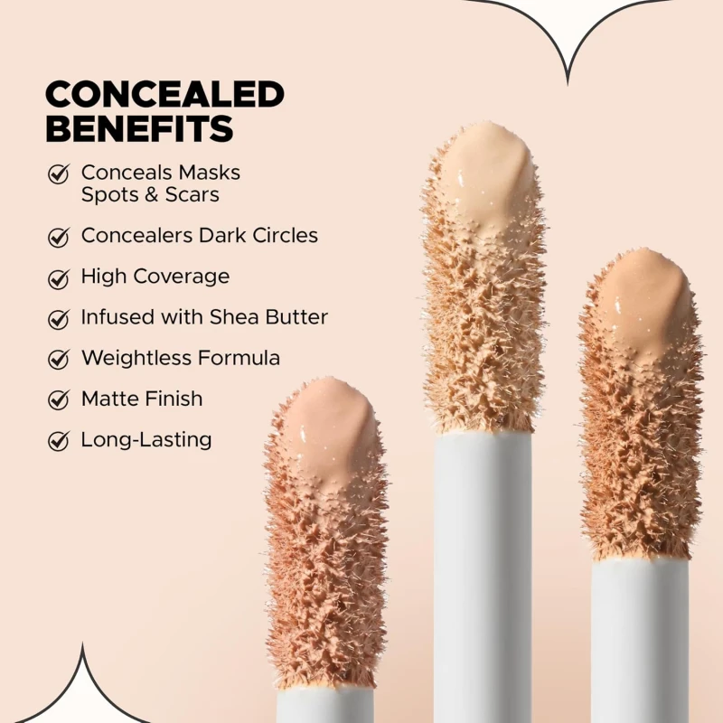 Hilary Rhoda Hide It All Cover Conceal | Conceals Masks, Scars & Dark Circles | High Coverage Concealer | With Shea Butter | Matte Finish | Cruelty-Free & Vegan - 3.7ml (Fair- Shade 2) thumbnail 6